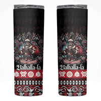 Viking Santa Christmas Skinny Tumbler Valhalla-la Nordic Xmas Spirit - Wonder Print Shop