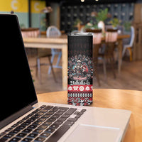 Viking Santa Christmas Skinny Tumbler Valhalla-la Nordic Xmas Spirit - Wonder Print Shop