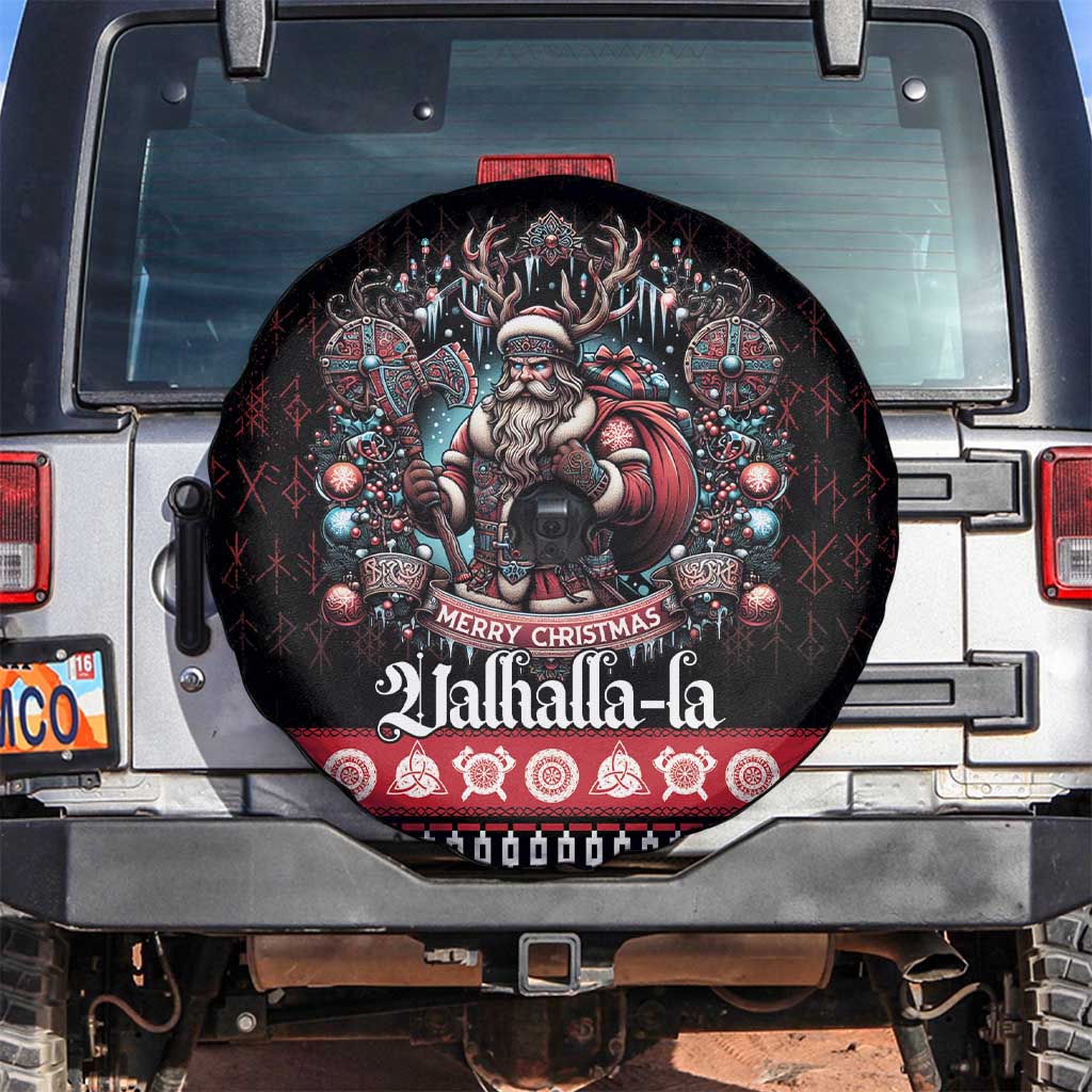 Viking Santa Christmas Spare Tire Cover Valhalla-la Nordic Xmas Spirit - Wonder Print Shop