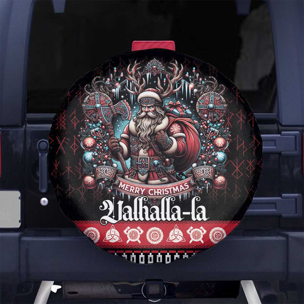 Viking Santa Christmas Spare Tire Cover Valhalla-la Nordic Xmas Spirit - Wonder Print Shop