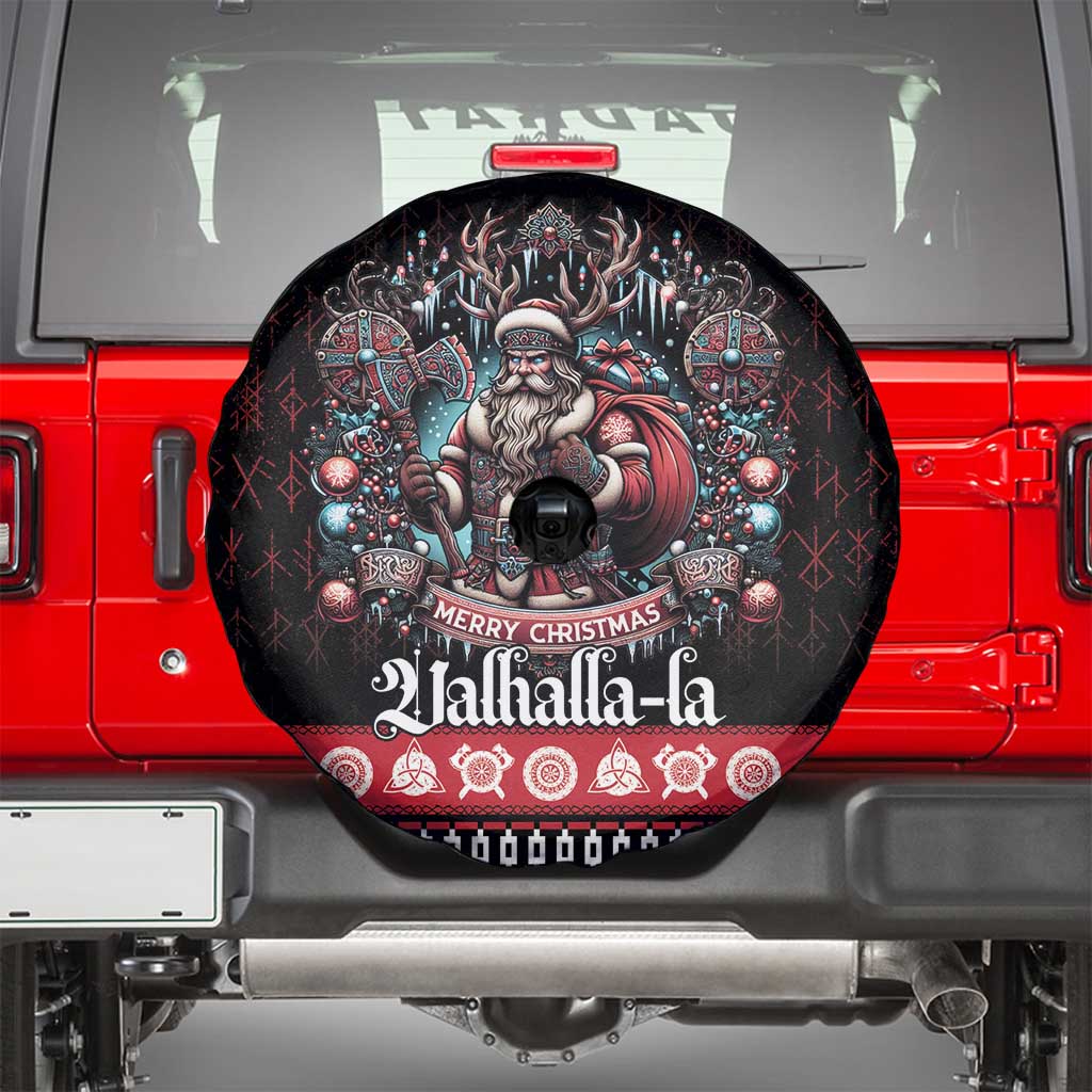 Viking Santa Christmas Spare Tire Cover Valhalla-la Nordic Xmas Spirit - Wonder Print Shop
