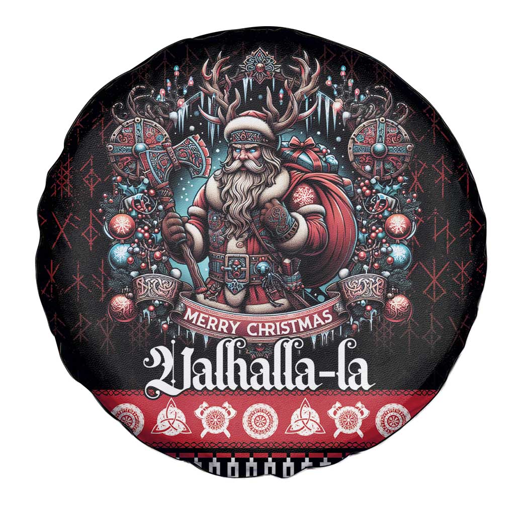 Viking Santa Christmas Spare Tire Cover Valhalla-la Nordic Xmas Spirit - Wonder Print Shop