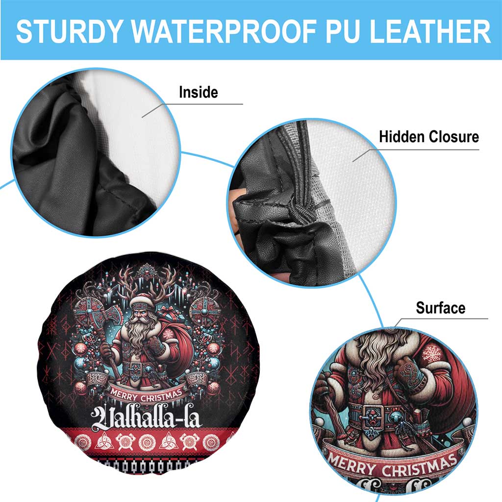 Viking Santa Christmas Spare Tire Cover Valhalla-la Nordic Xmas Spirit - Wonder Print Shop