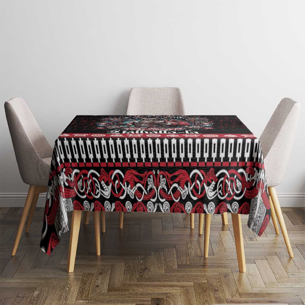 Viking Santa Christmas Tablecloth Valhalla-la Nordic Xmas Spirit - Wonder Print Shop