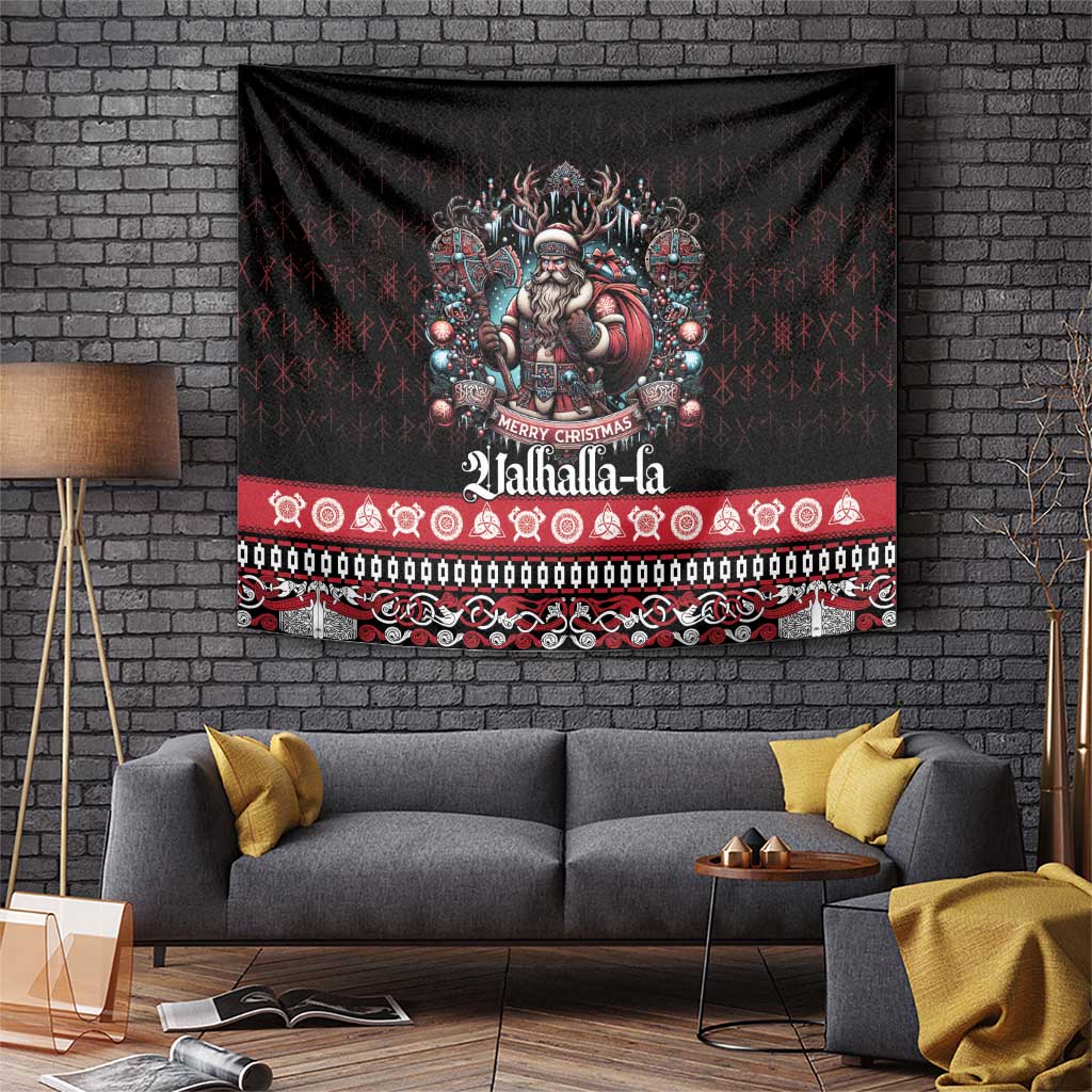 Viking Santa Christmas Tapestry Valhalla-la Nordic Xmas Spirit - Wonder Print Shop