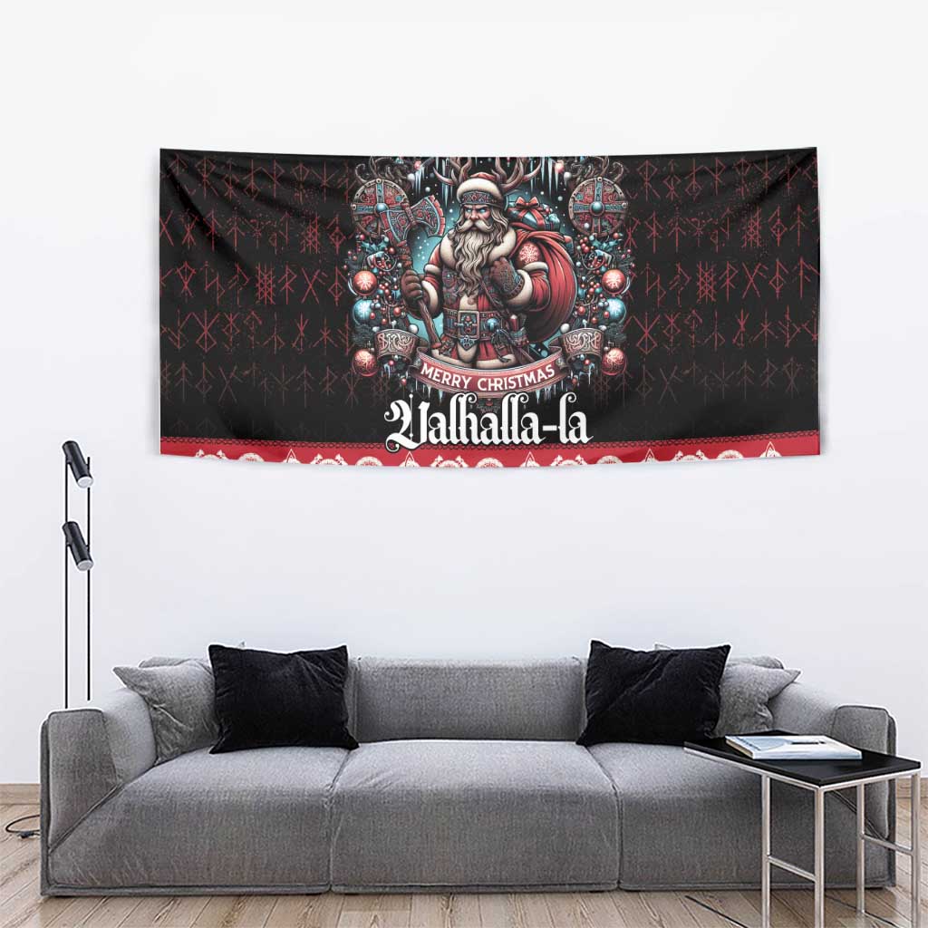 Viking Santa Christmas Tapestry Valhalla-la Nordic Xmas Spirit - Wonder Print Shop