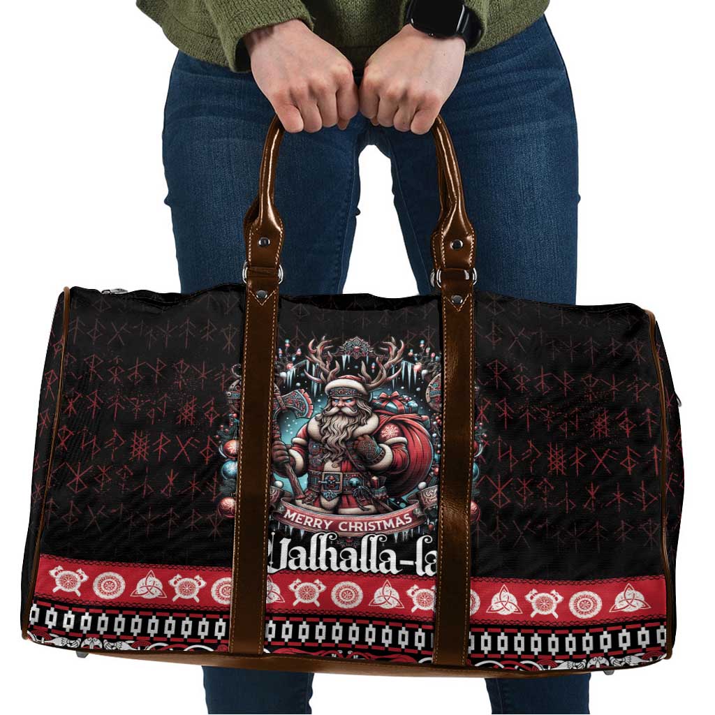 Viking Santa Christmas Travel Bag Valhalla-la Nordic Xmas Spirit - Wonder Print Shop