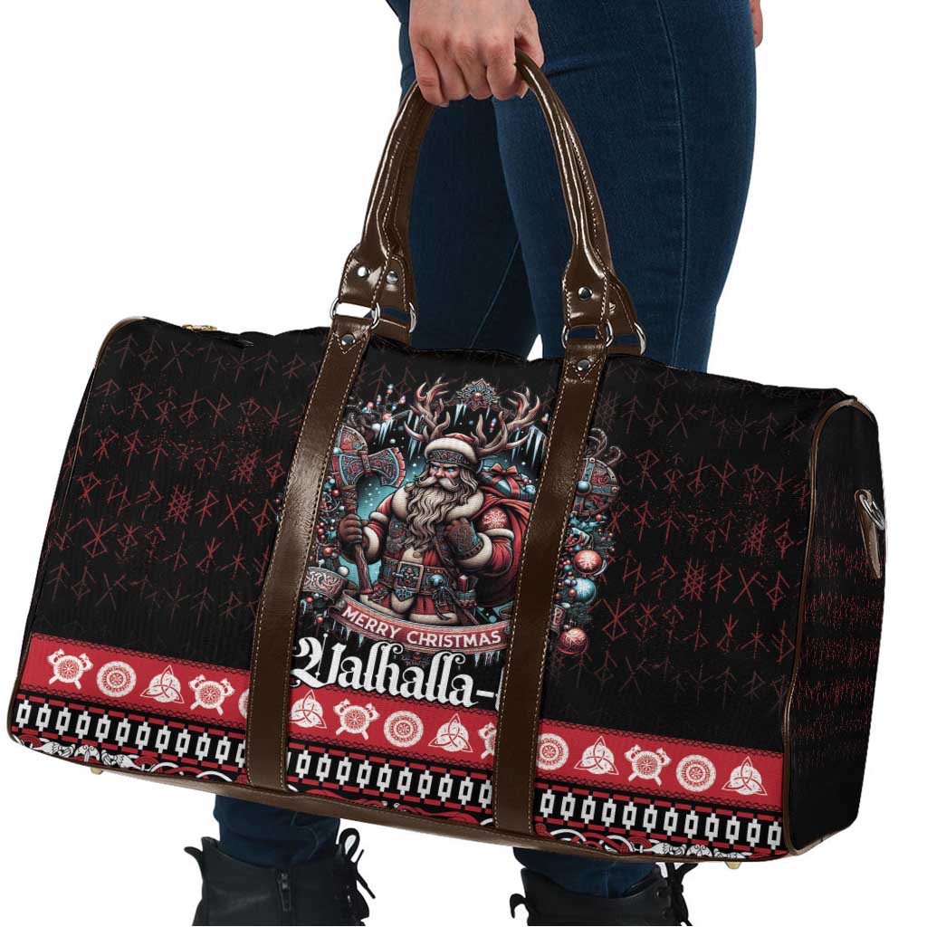 Viking Santa Christmas Travel Bag Valhalla-la Nordic Xmas Spirit - Wonder Print Shop
