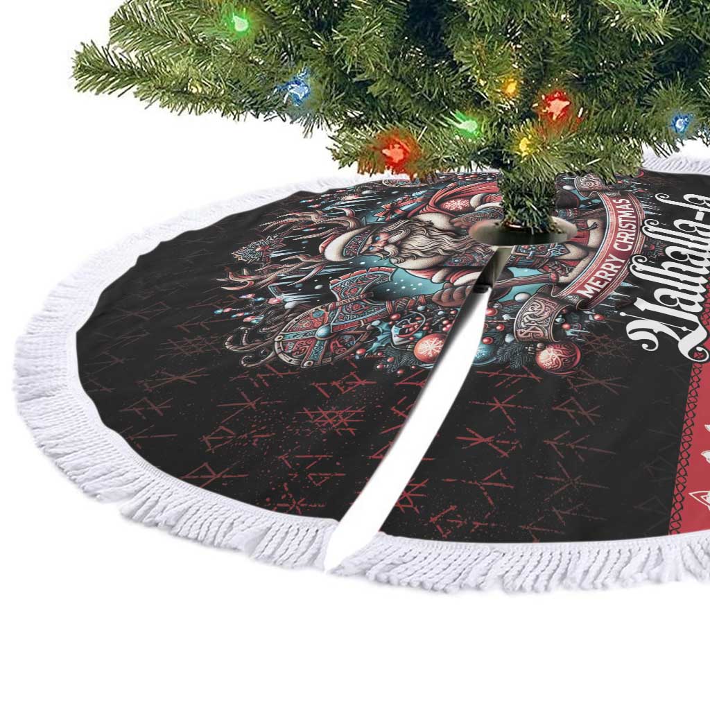 Viking Santa Christmas Tree Skirt Valhalla-la Nordic Xmas Spirit - Wonder Print Shop