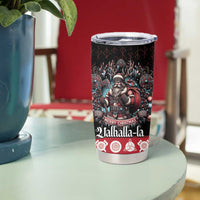 Viking Santa Christmas Tumbler Cup Valhalla-la Nordic Xmas Spirit - Wonder Print Shop