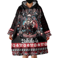 Viking Santa Christmas Wearable Blanket Hoodie Valhalla-la Nordic Xmas Spirit - Wonder Print Shop