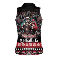 Viking Santa Christmas Women Sleeveless Polo Shirt Valhalla-la Nordic Xmas Spirit - Wonder Print Shop