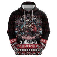 Viking Santa Christmas Zip Hoodie Valhalla-la Nordic Xmas Spirit - Wonder Print Shop