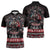 Viking Santa Christmas Zipper Polo Shirt Valhalla-la Nordic Xmas Spirit - Wonder Print Shop