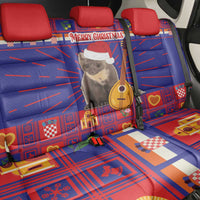 Croatia Christmas Back Car Seat Cover Kuna Zlatica Merry Xmas - Wonder Print Shop