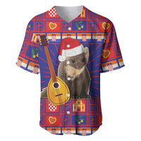 Croatia Christmas Baseball Jersey Kuna Zlatica Merry Xmas - Wonder Print Shop