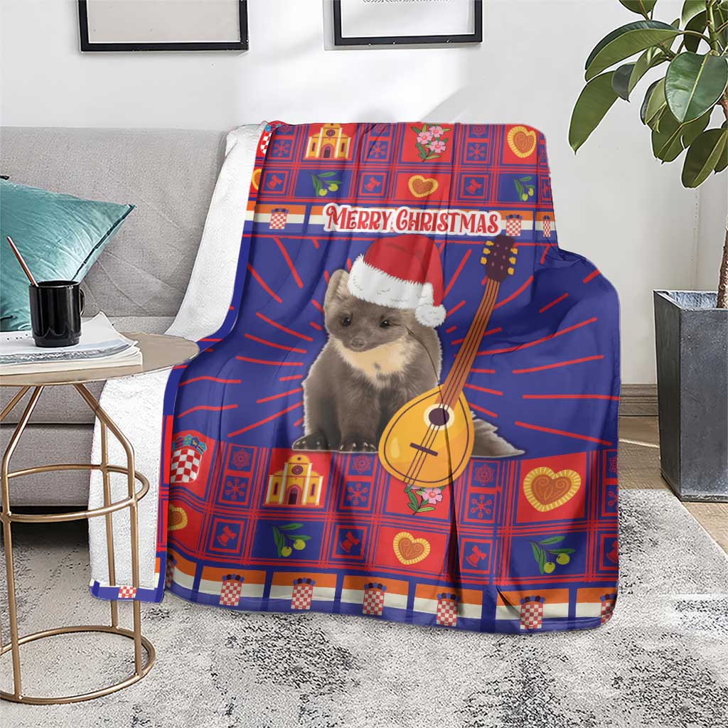 Croatia Christmas Blanket Kuna Zlatica Merry Xmas