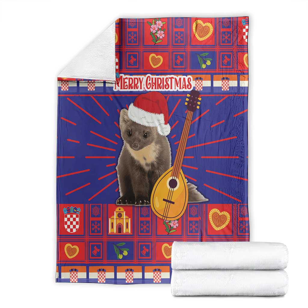 Croatia Christmas Blanket Kuna Zlatica Merry Xmas