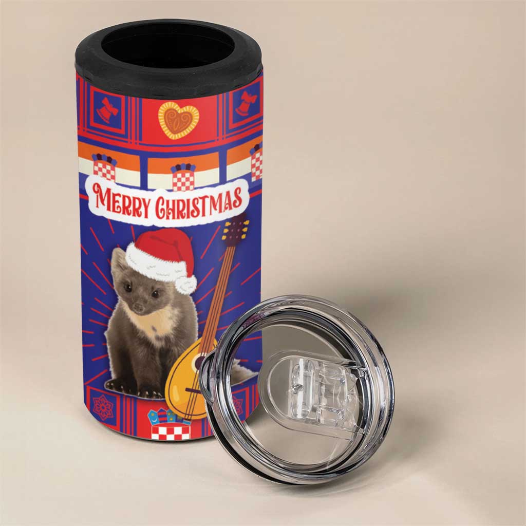 Croatia Christmas 4 in 1 Can Cooler Tumbler Kuna Zlatica Merry Xmas - Wonder Print Shop