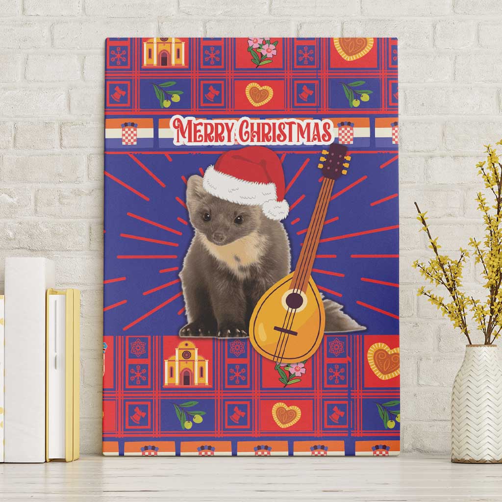 Croatia Christmas Canvas Wall Art Kuna Zlatica Merry Xmas - Wonder Print Shop