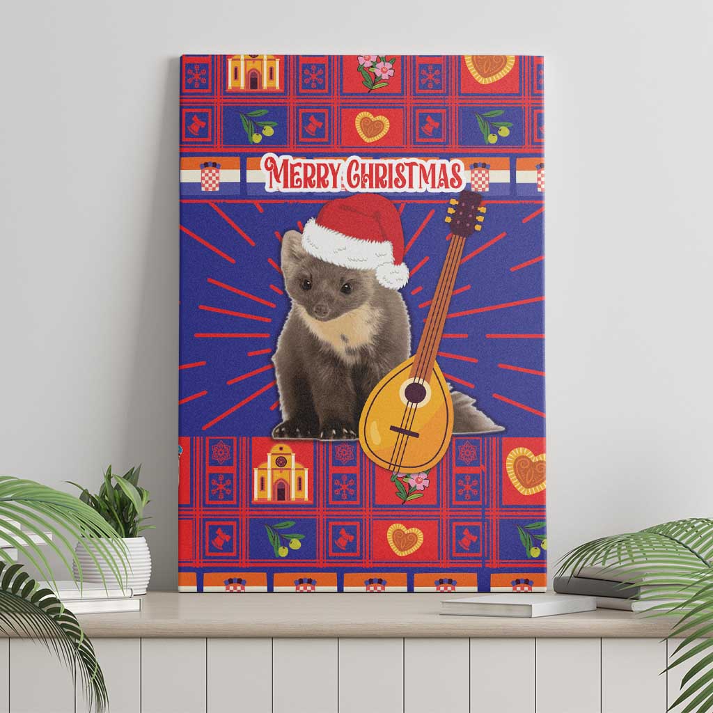 Croatia Christmas Canvas Wall Art Kuna Zlatica Merry Xmas - Wonder Print Shop