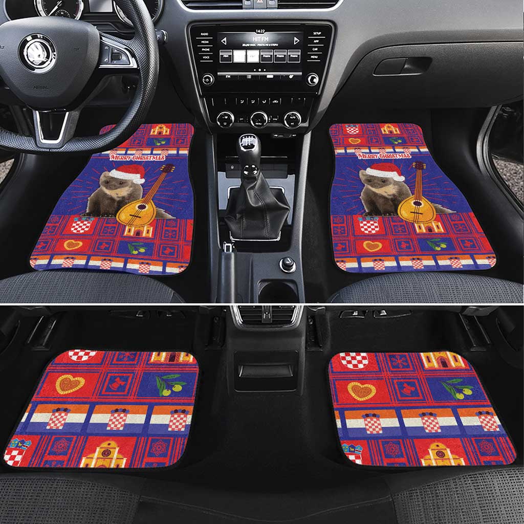 Croatia Christmas Car Mats Kuna Zlatica Merry Xmas - Wonder Print Shop