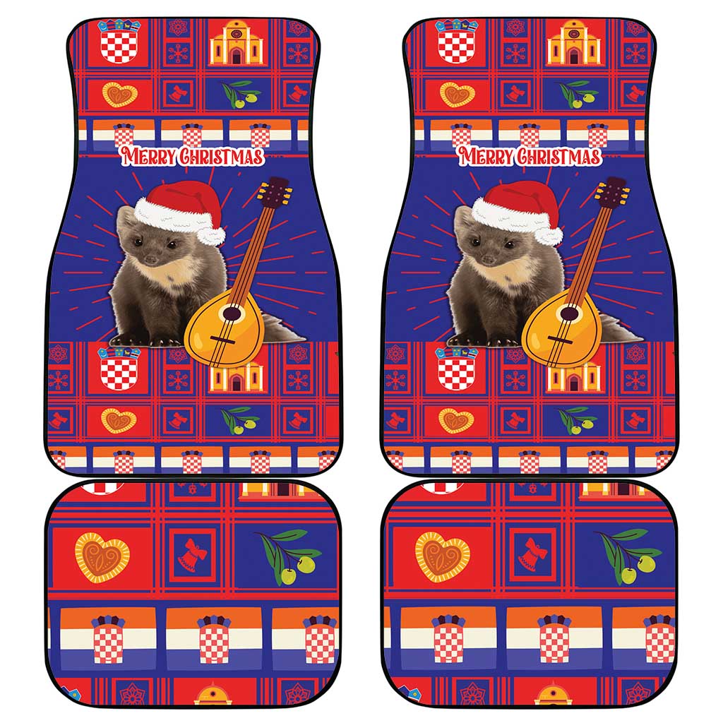 Croatia Christmas Car Mats Kuna Zlatica Merry Xmas - Wonder Print Shop