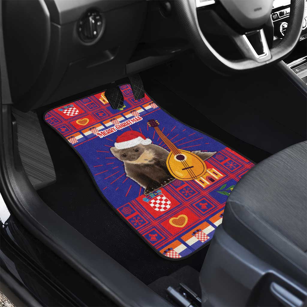 Croatia Christmas Car Mats Kuna Zlatica Merry Xmas - Wonder Print Shop