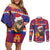 Croatia Christmas Couples Matching Off Shoulder Short Dress and Long Sleeve Button Shirt Kuna Zlatica Merry Xmas - Wonder Print Shop