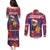 Croatia Christmas Couples Matching Puletasi and Long Sleeve Button Shirt Kuna Zlatica Merry Xmas - Wonder Print Shop
