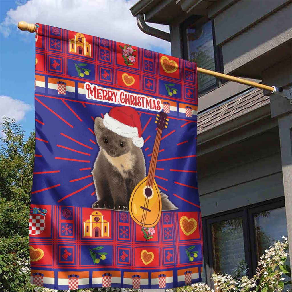 Croatia Christmas Garden Flag Kuna Zlatica Merry Xmas - Wonder Print Shop