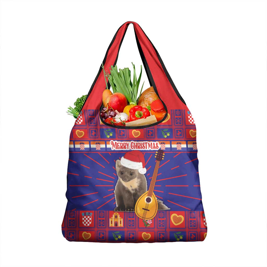 Croatia Christmas Grocery Bag Kuna Zlatica Merry Xmas
