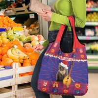 Croatia Christmas Grocery Bag Kuna Zlatica Merry Xmas