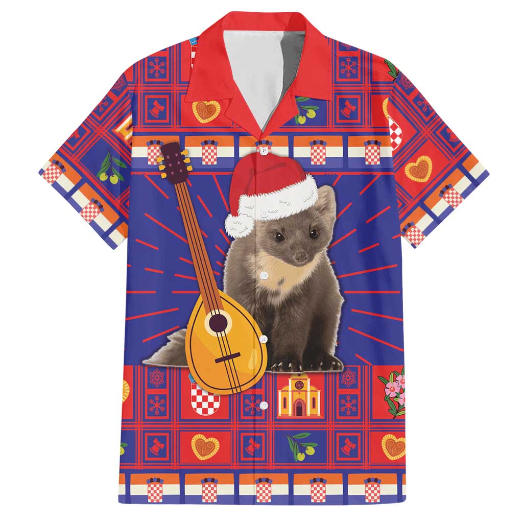 Croatia Christmas Hawaiian Shirt Kuna Zlatica Merry Xmas - Wonder Print Shop