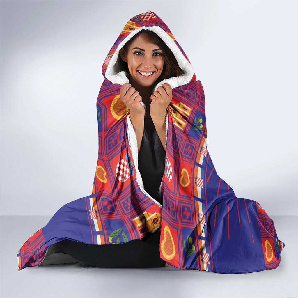 Croatia Christmas Hooded Blanket Kuna Zlatica Merry Xmas