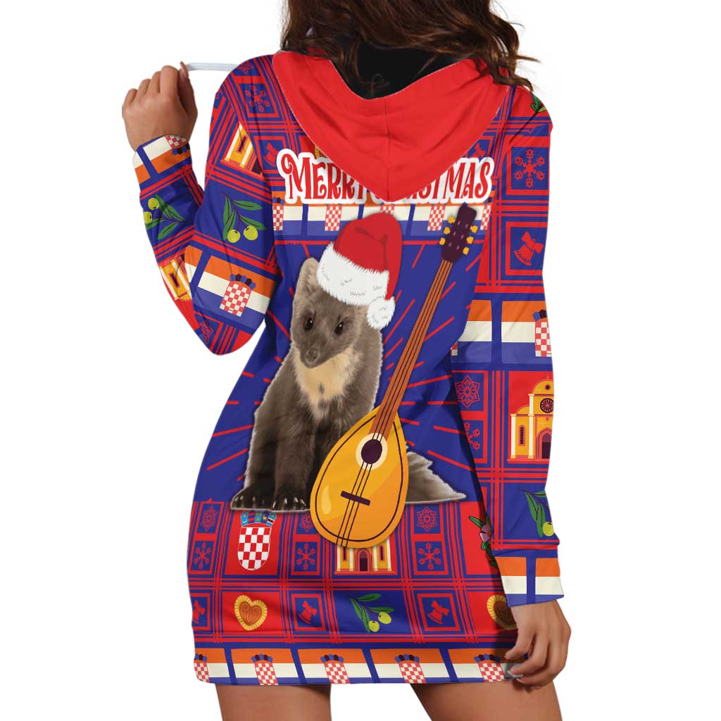 Croatia Christmas Hoodie Dress Kuna Zlatica Merry Xmas - Wonder Print Shop