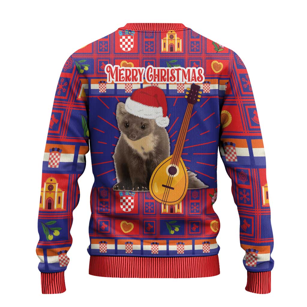 Croatia Christmas Ugly Christmas Sweater Kuna Zlatica Merry Xmas - Wonder Print Shop