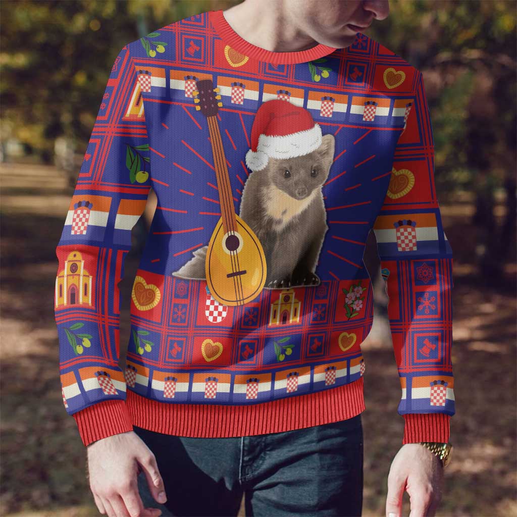 Croatia Christmas Ugly Christmas Sweater Kuna Zlatica Merry Xmas - Wonder Print Shop