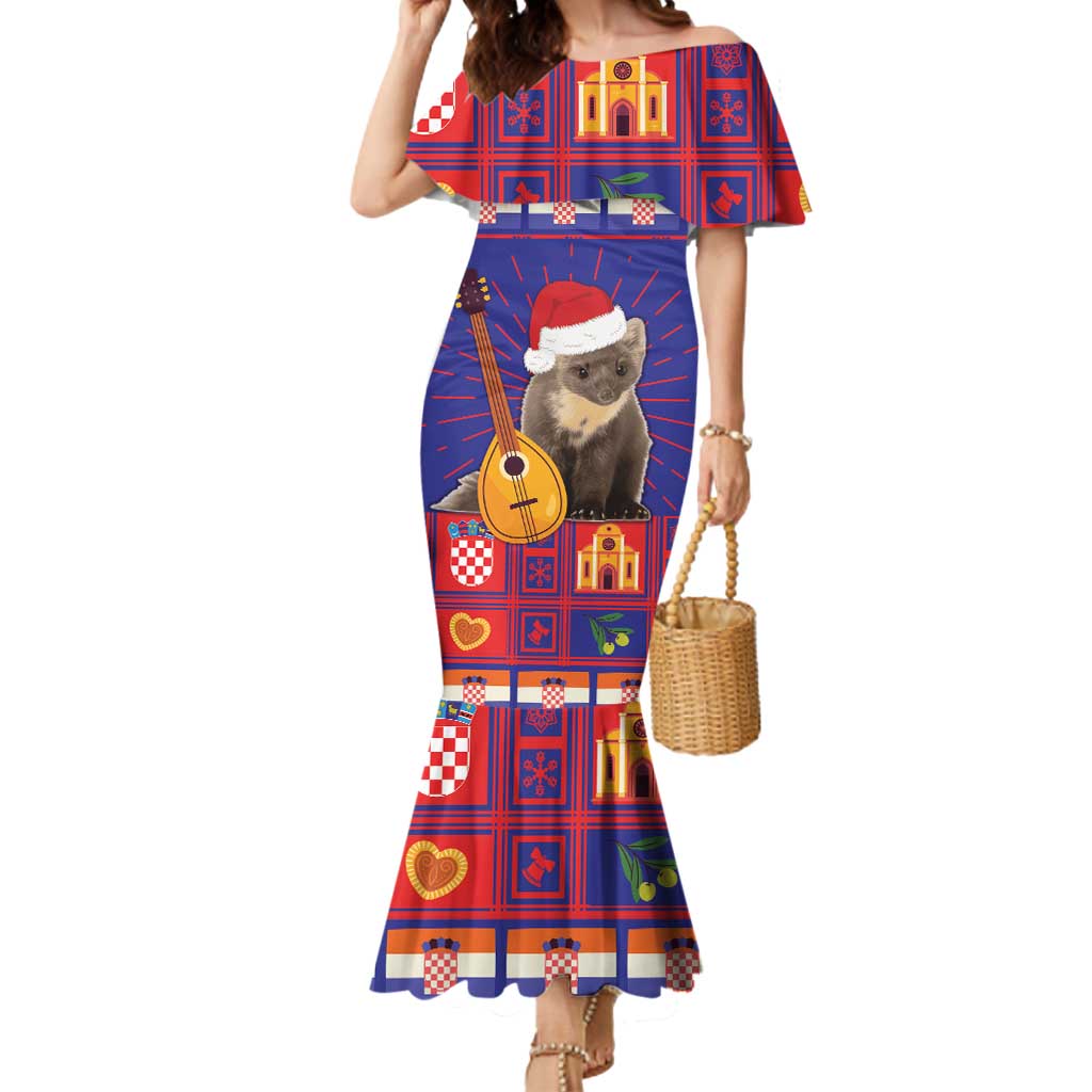 Croatia Christmas Mermaid Dress Kuna Zlatica Merry Xmas - Wonder Print Shop