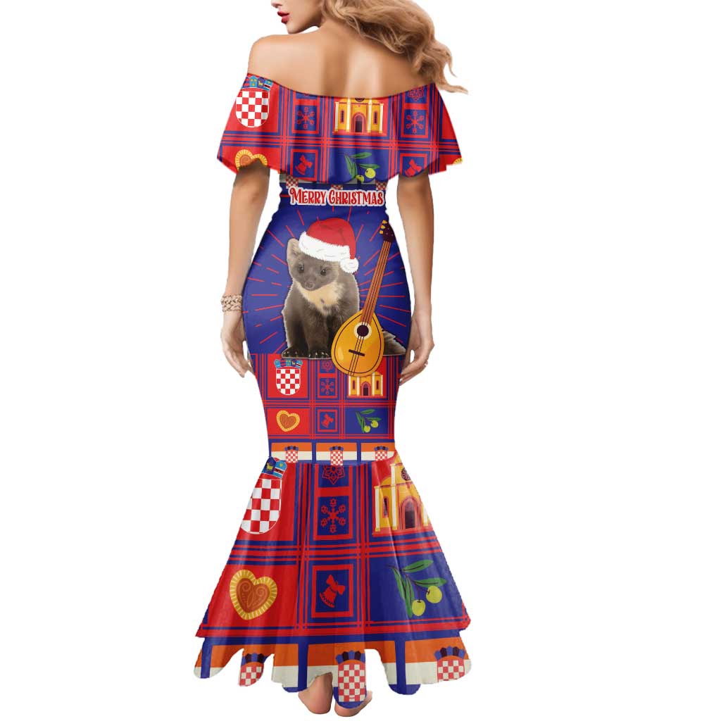 Croatia Christmas Mermaid Dress Kuna Zlatica Merry Xmas - Wonder Print Shop