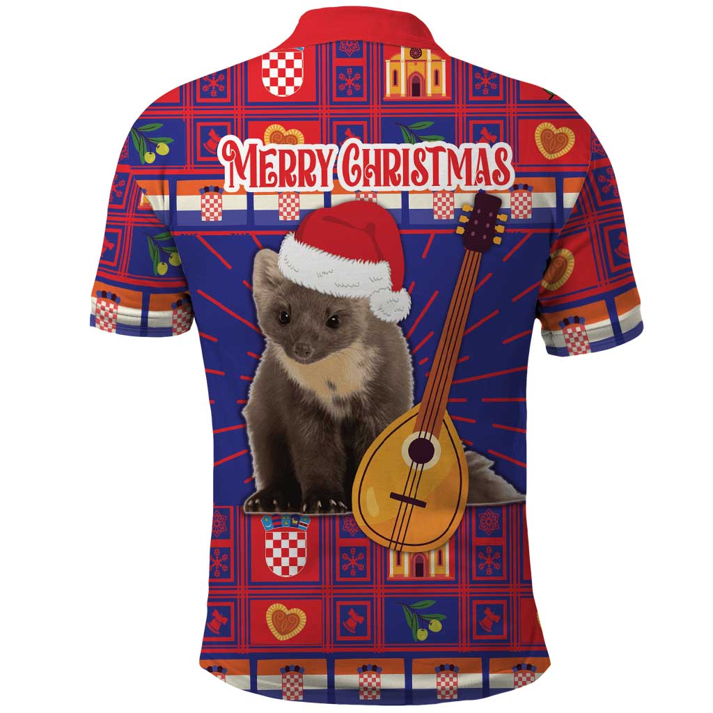 Croatia Christmas Polo Shirt Kuna Zlatica Merry Xmas - Wonder Print Shop