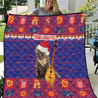 Croatia Christmas Quilt Kuna Zlatica Merry Xmas - Wonder Print Shop