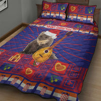 Croatia Christmas Quilt Bed Set Kuna Zlatica Merry Xmas - Wonder Print Shop