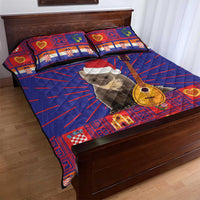 Croatia Christmas Quilt Bed Set Kuna Zlatica Merry Xmas - Wonder Print Shop