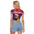 Croatia Christmas Raglan Cropped T Shirt Kuna Zlatica Merry Xmas - Wonder Print Shop