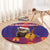 Croatia Christmas Round Carpet Kuna Zlatica Merry Xmas