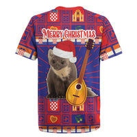 Croatia Christmas Rugby Jersey Kuna Zlatica Merry Xmas - Wonder Print Shop