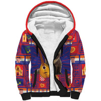 Croatia Christmas Sherpa Hoodie Kuna Zlatica Merry Xmas - Wonder Print Shop