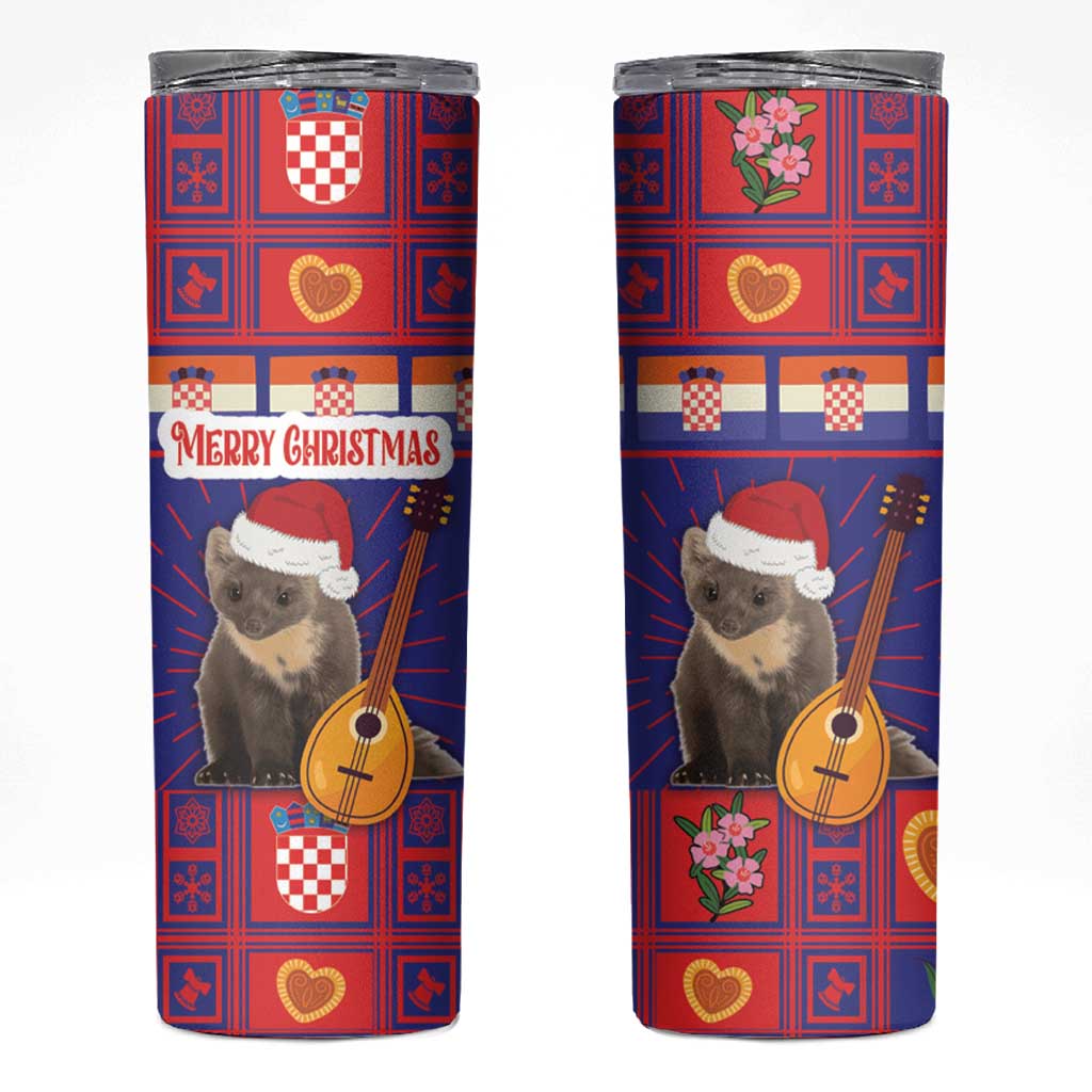 Croatia Christmas Skinny Tumbler Kuna Zlatica Merry Xmas - Wonder Print Shop