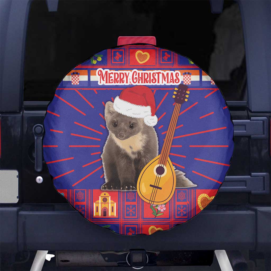 Croatia Christmas Spare Tire Cover Kuna Zlatica Merry Xmas - Wonder Print Shop